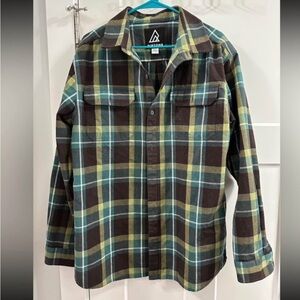 Plaid Casual Button Down Shirt for Men